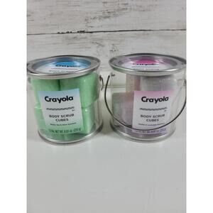 Crayola Body Scrub Scented Cubes Set of 2 Gift Set Exfoliating New